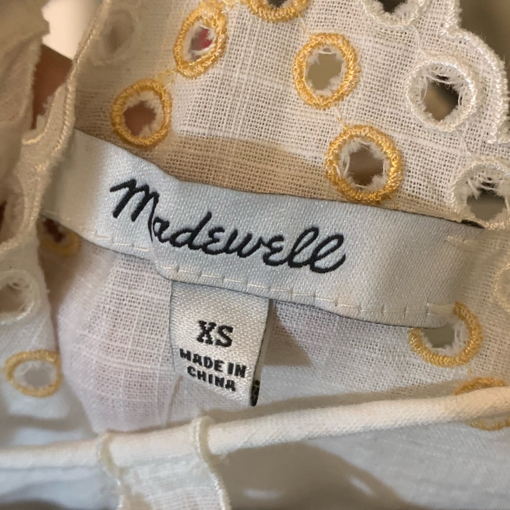 NWT Madewell Women’s Eyelet Peekaboo Top - Picture 5 of 8